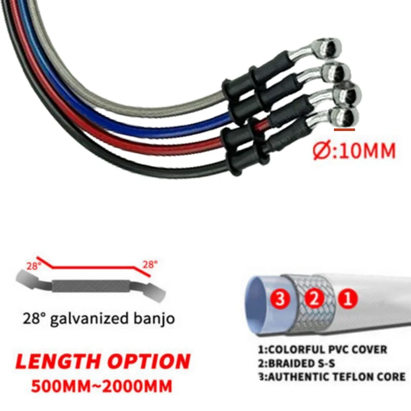 Argent 30cm à 220cm 28 °   Tuy - Motorcycle Brake Cable avis et prix